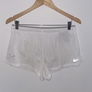 Nike dryfit white shorts